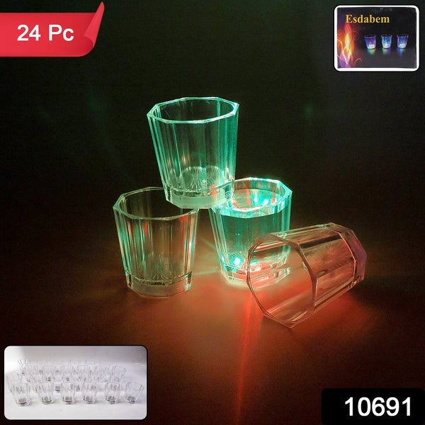 Premium LED Light-Up Shot Glass Set (24 Pc Set)