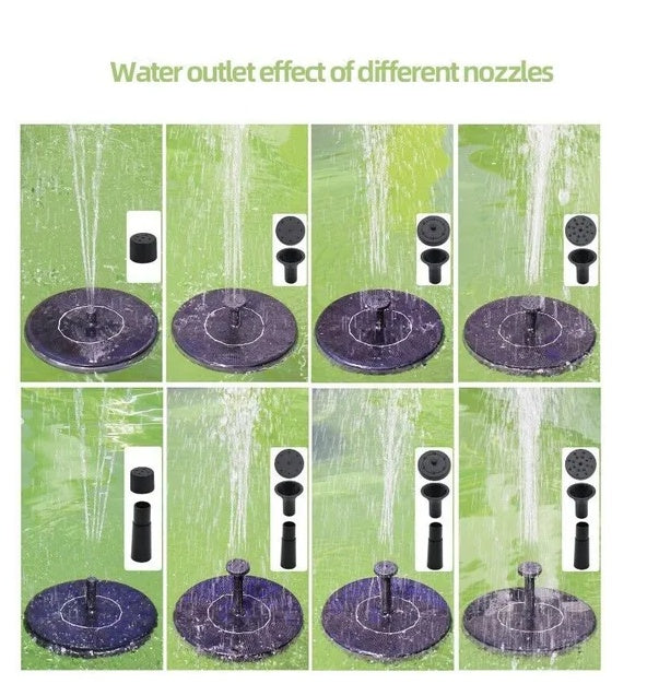 Solar Power Bird Bath Fountain Upgrade 1.4W Solar Fountain With 4 Nozzle