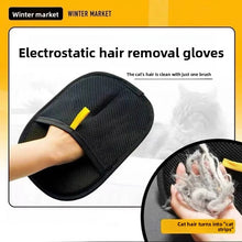 Pet Electrostatic Hair Removal Gloves Household Sofa Clothes Brush Two-Way Lint Gloves Hair Cleaning Brush