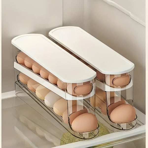 Rolling Egg Storage Container with Lid
