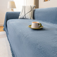 Ins Style Chenille Sofa Towel Herringbone Pattern Pure Color Sofa Cushion Skin-Friendly Anti-Wrinkle Multi-Purpose Machine Washable Sofa Cover Cloth