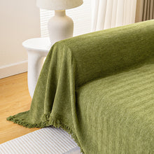 Ins Style Chenille Sofa Towel Herringbone Pattern Pure Color Sofa Cushion Skin-Friendly Anti-Wrinkle Multi-Purpose Machine Washable Sofa Cover Cloth